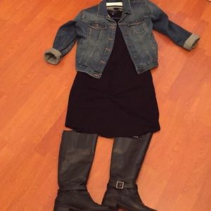 Willis Smith Black knit dress.